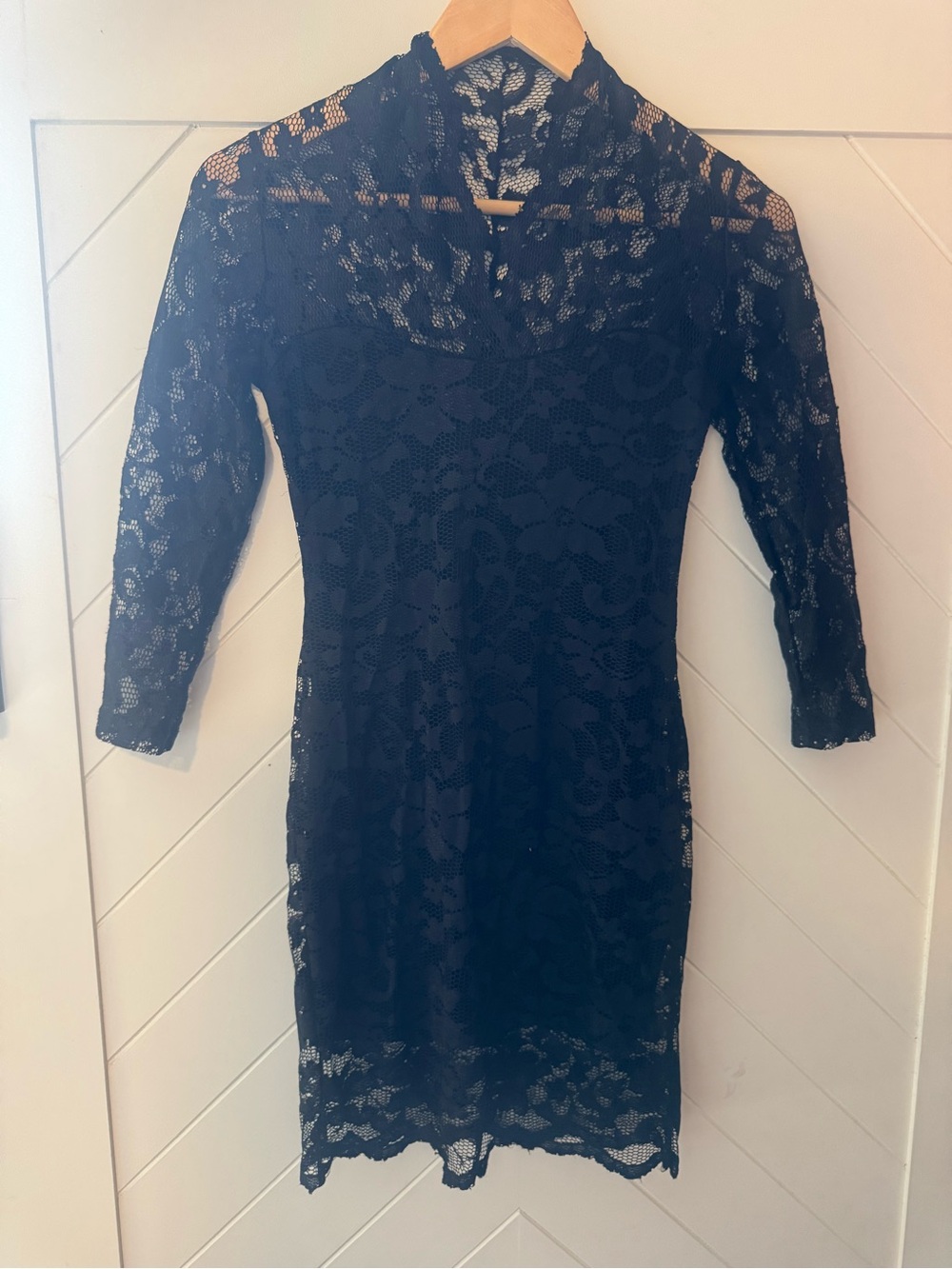 Elegant ASOS Black Lace Sheath Dress